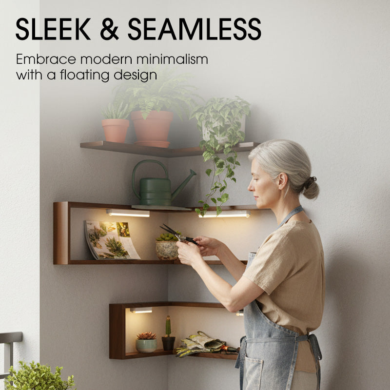 🥳2026 HOT SALE🥳 💝Rustic Wood Corner Wall Shelf