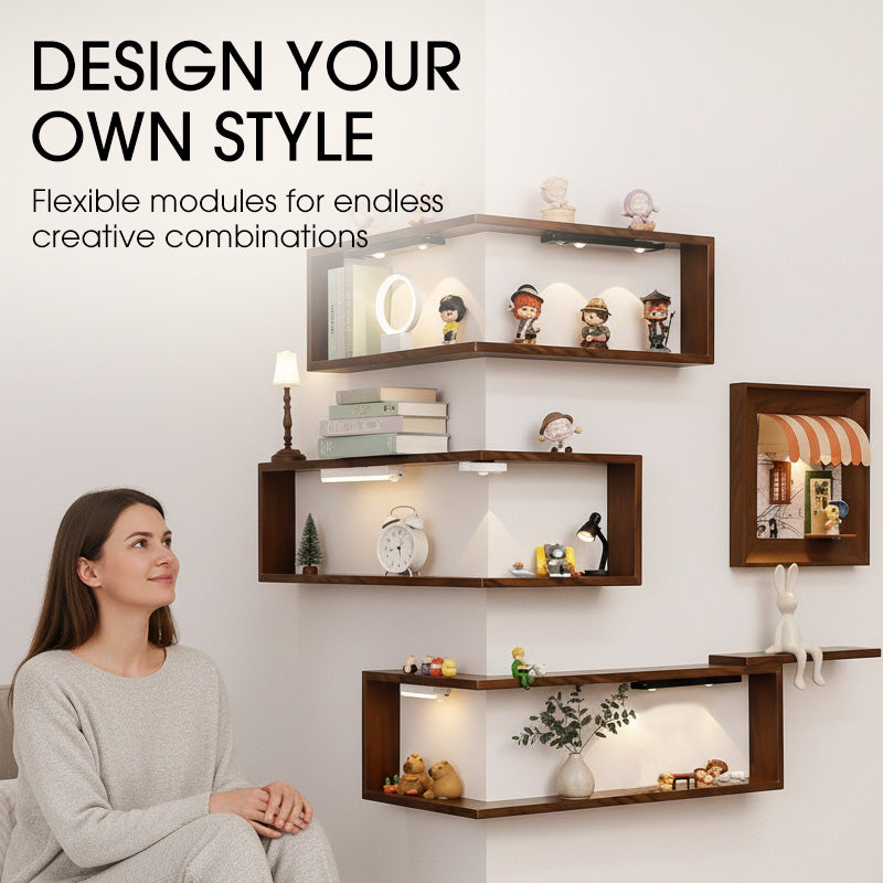 🥳2026 HOT SALE🥳 💝Rustic Wood Corner Wall Shelf
