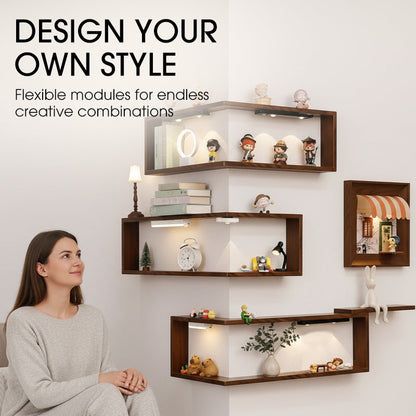🥳2026 HOT SALE🥳 💝Rustic Wood Corner Wall Shelf