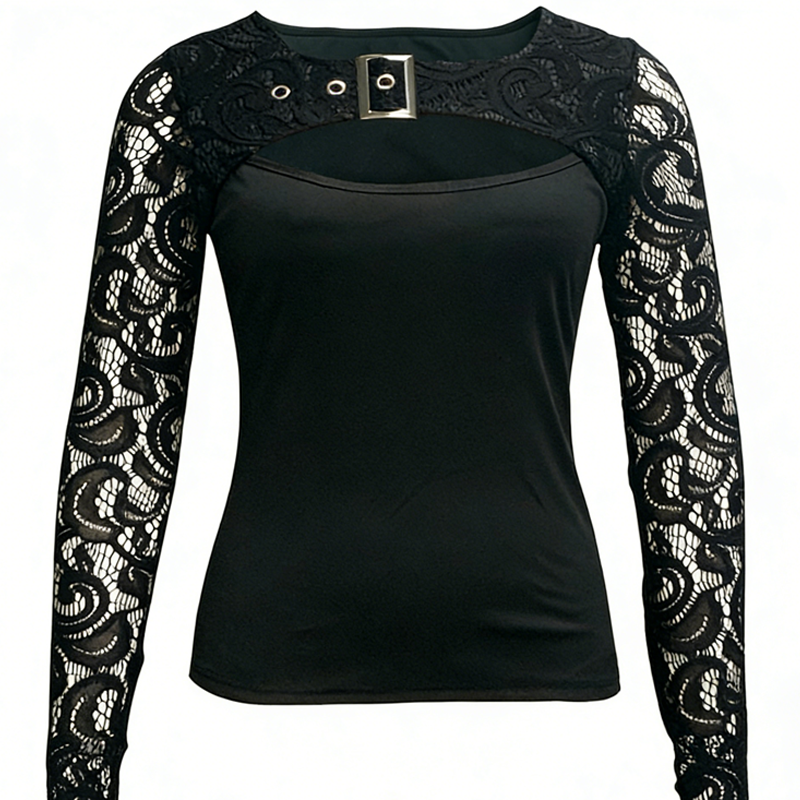 🎁2026 New Arrivals 49% OFF💖Women's Sexy Cutout Lace Sleeve Top