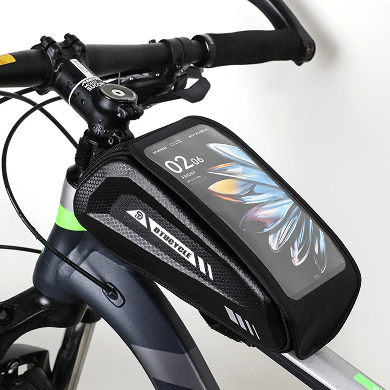 🚴‍♂️49% OFF!📱Water-Resistant Large Capacity Bicycle Bag – Touch-Sensitive Phone Pouch, Slim Top-Tube Design & Dual Zippers🌧️