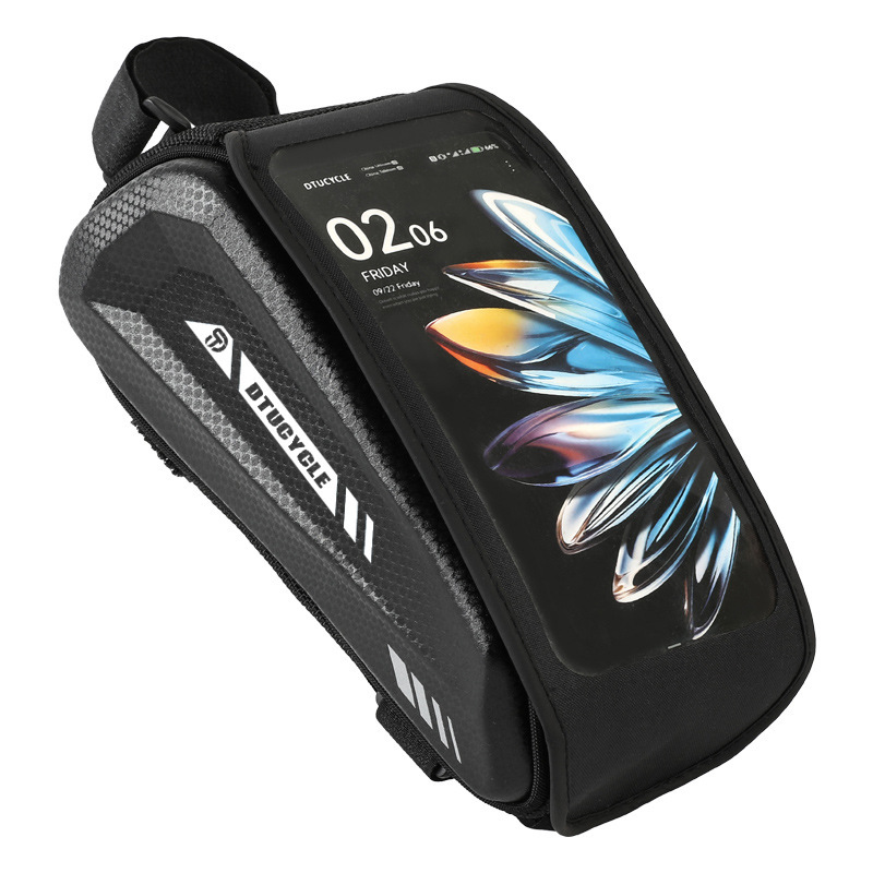 🚴‍♂️49% OFF!📱Water-Resistant Large Capacity Bicycle Bag – Touch-Sensitive Phone Pouch, Slim Top-Tube Design & Dual Zippers🌧️