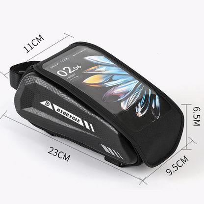 🚴‍♂️49% OFF!📱Water-Resistant Large Capacity Bicycle Bag – Touch-Sensitive Phone Pouch, Slim Top-Tube Design & Dual Zippers🌧️
