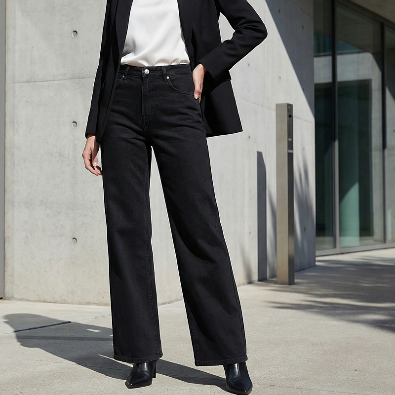 Women's High-Waist Wide-Leg Jeans