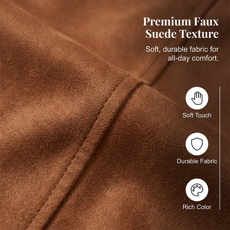 🔥🎁New 49% OFF🔥Women's Faux Suede Collarless Open Front Jacket
