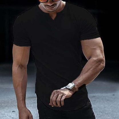 Casual Solid Color Athletic T-Shirt for Men