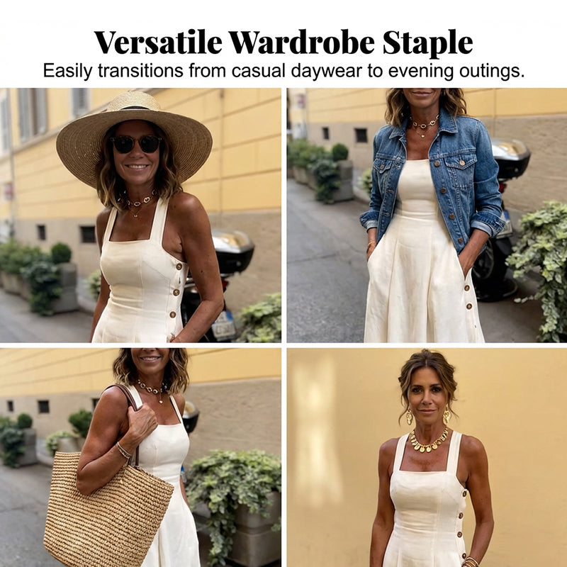 Sleeveless Summer Dress with Pockets