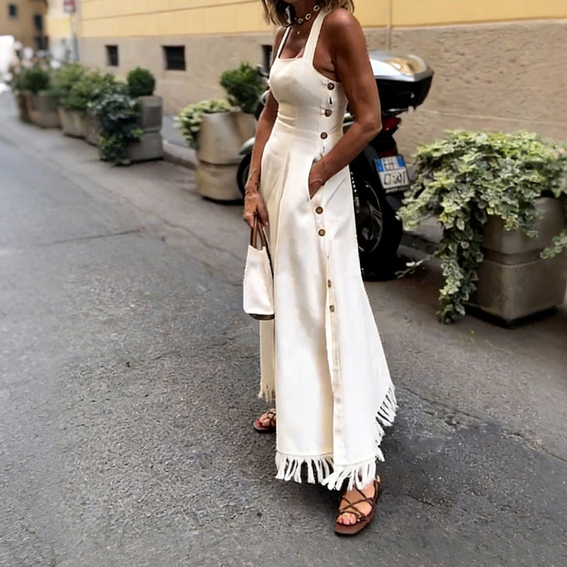 Sleeveless Summer Dress with Pockets