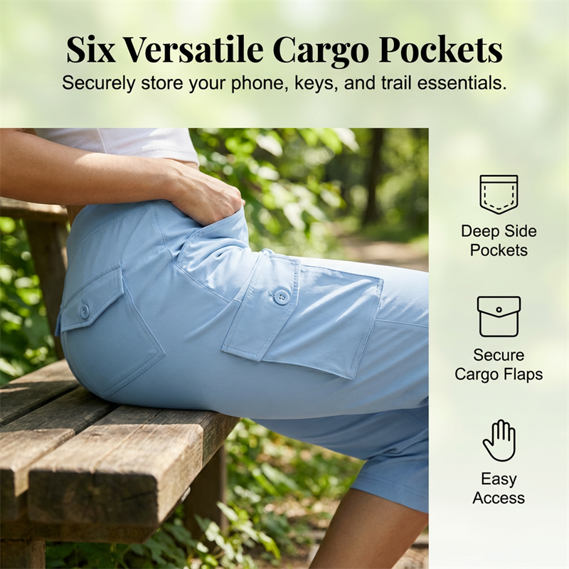 💥✨Women's Lightweight Cargo Capris🌿 Adventure-Ready Comfort And Style 🌿
