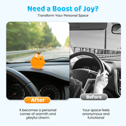 Glow-in-the-Dark Crown Chick Car Ornament