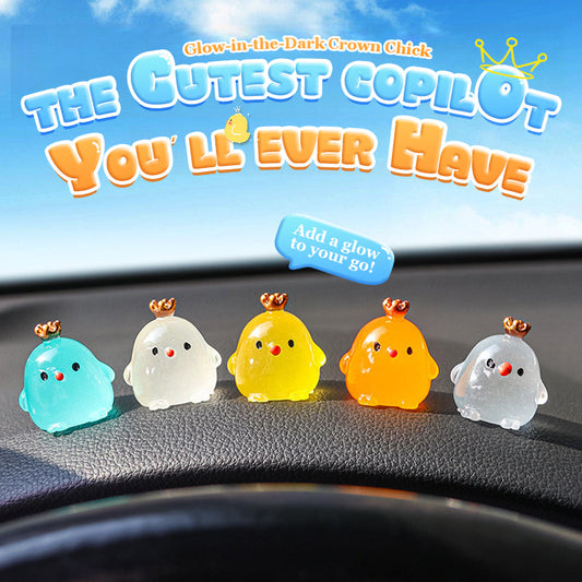 Glow-in-the-Dark Crown Chick Car Ornament