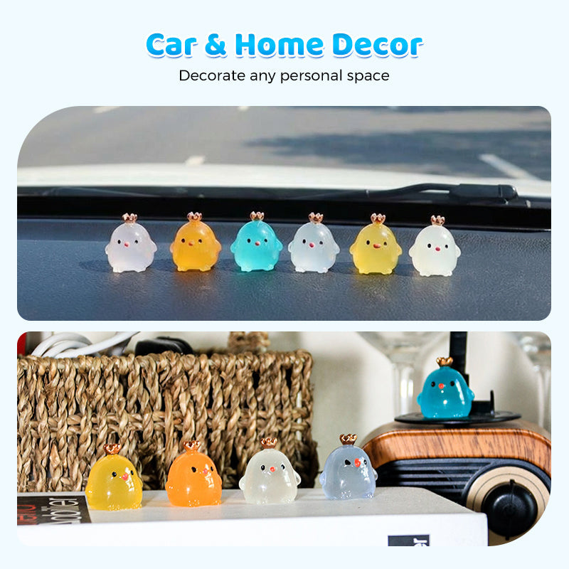 Glow-in-the-Dark Crown Chick Car Ornament