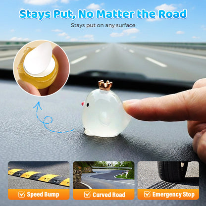 Glow-in-the-Dark Crown Chick Car Ornament