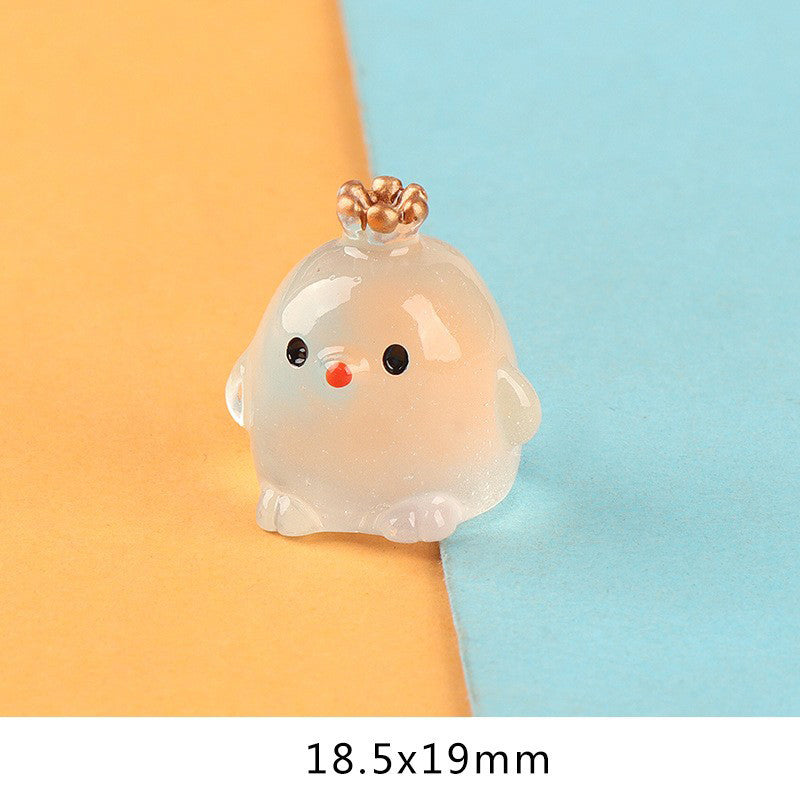 Glow-in-the-Dark Crown Chick Car Ornament