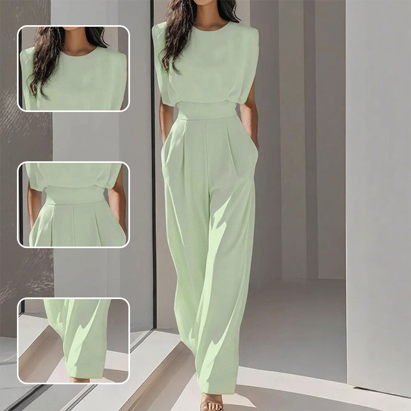 🎁New arrival 49% OFF💥👗 Solid Color Wide-Legged Jumpsuit – Elegant, Comfy & Versatile for Any Occasion 🏖️💼