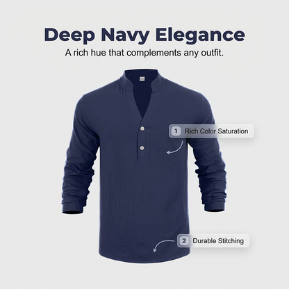 🔥2026 New Style🔥Men's Classic Henley Tee – Lightweight Casual Top for Spring Summer & Fall