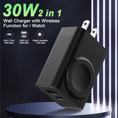 ⚡🔋3-in-1 Wireless Wall Charger for Watch⏱️✨