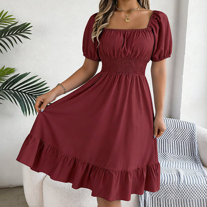 🌞HOT SALE 49% OFF👗 Summer Casual Ruffle Hem Midi Dress