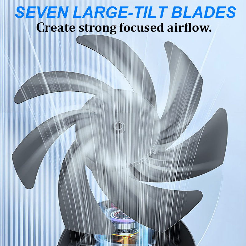💥100-Speed Mini Desk Fan with Digital Display