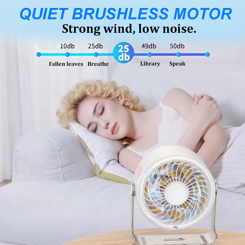 💥100-Speed Mini Desk Fan with Digital Display