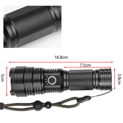 🔦 LIMITED-TIME 50% OFF! ✨ Super Bright Rechargeable Flashlight – 25W, Waterproof, Zoom, 7 Styles ⚡