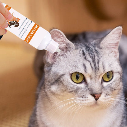 🔥Pet Ear Cleaning Ear Drops For Cats And Dogs - To Remove Earwax And Ear Mites - Ear Canal Cleaning Solution