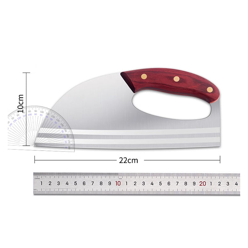 🍅🔪Ergonomic kitchen knife – front-handle design, effortlessly cuts vegetables and meat. A thoughtful gift for home cooks.