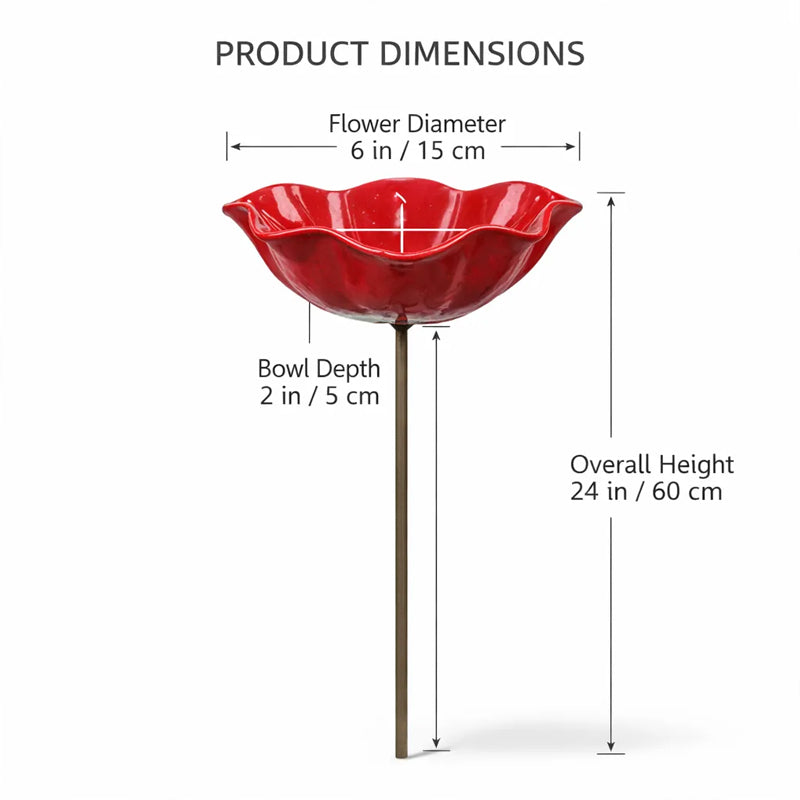 Handmade Metal Flower Garden Stake