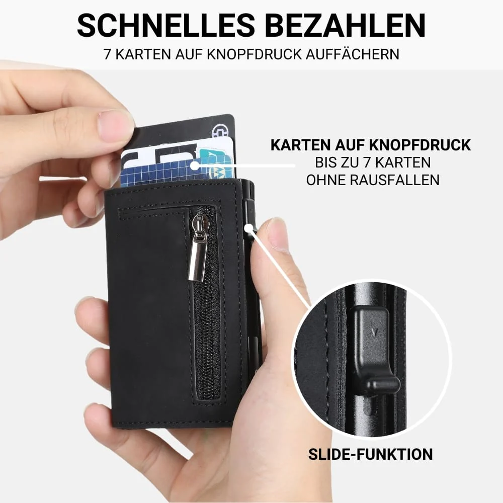 Business simple two-fold multi-card slot large capacity wallet