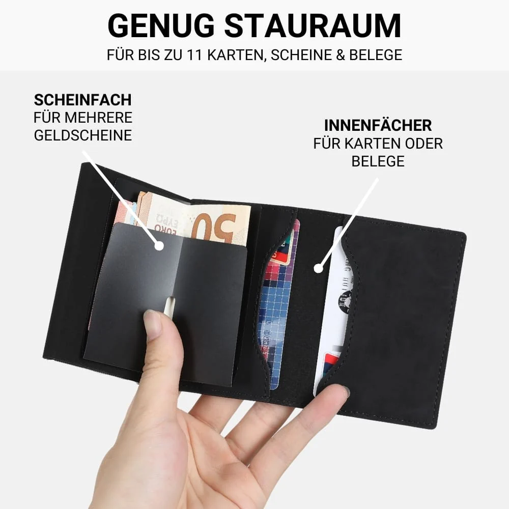 Business simple two-fold multi-card slot large capacity wallet