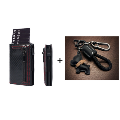 Business simple two-fold multi-card slot large capacity wallet
