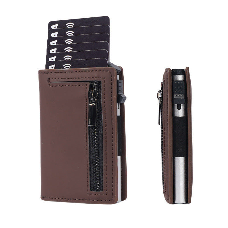 Business simple two-fold multi-card slot large capacity wallet