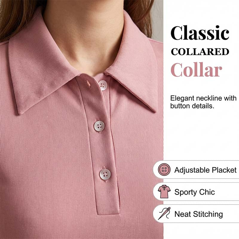 Casual Sporty Collared A-Line Dress for Women