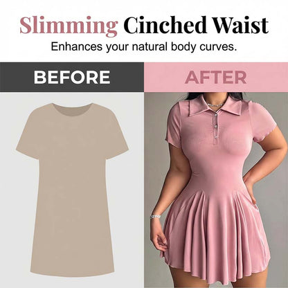 Casual Sporty Collared A-Line Dress for Women