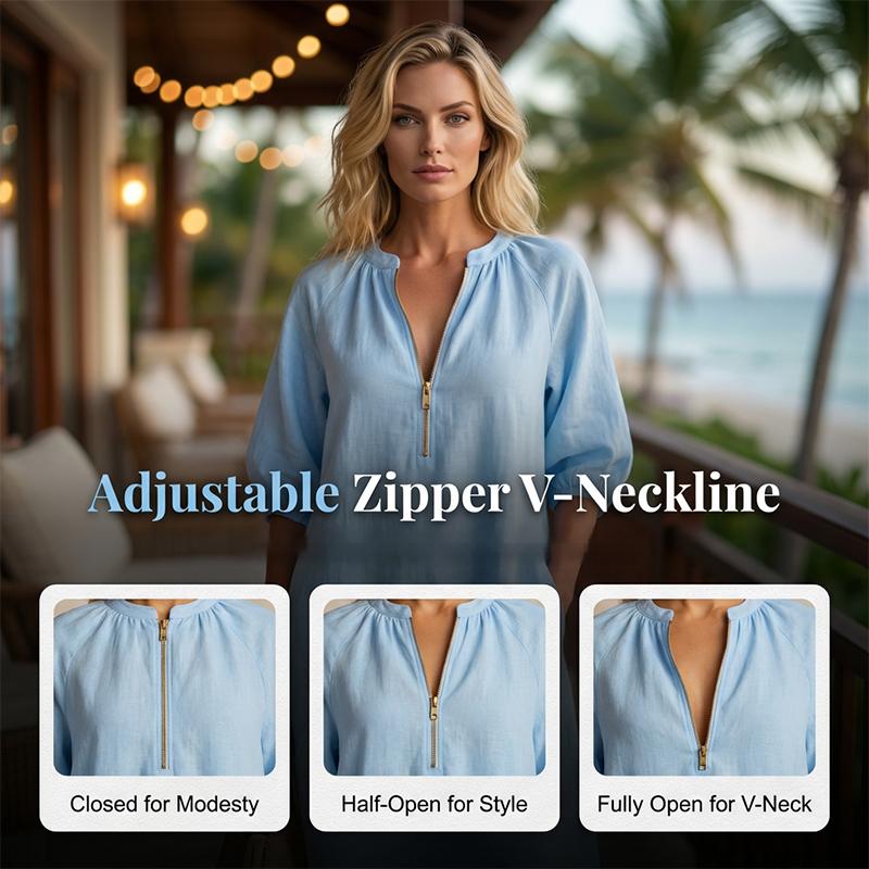 🍃 Women's Casual Puff Sleeve Dress