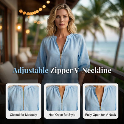 🍃 Women's Casual Puff Sleeve Dress