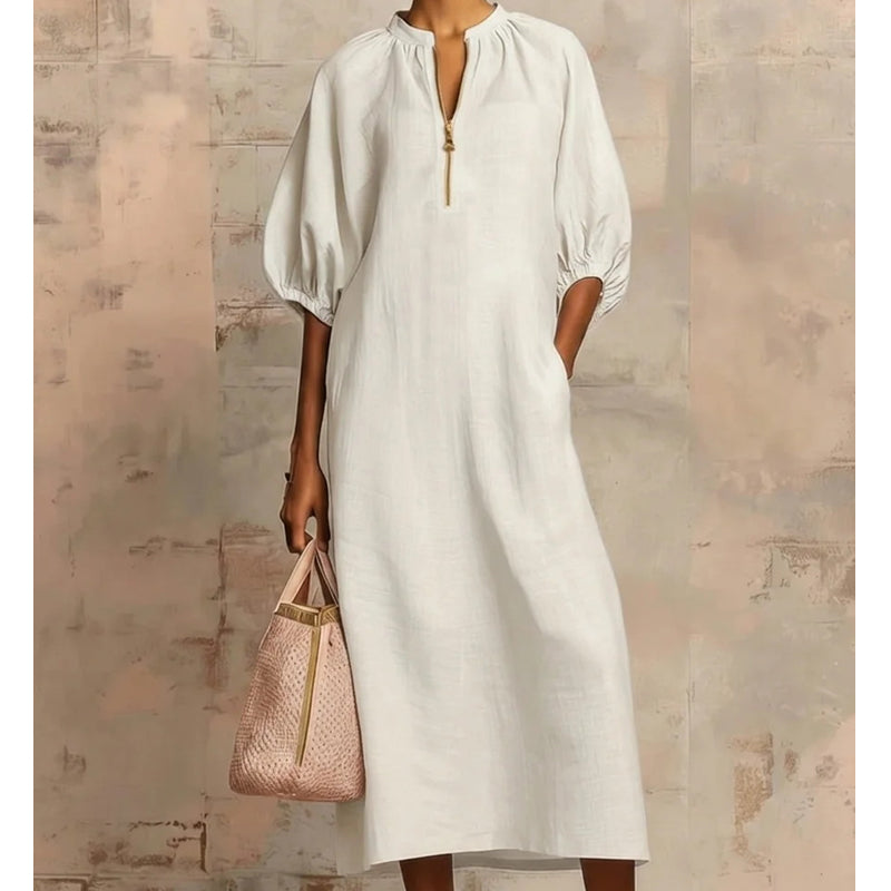 🍃 Women's Casual Puff Sleeve Dress
