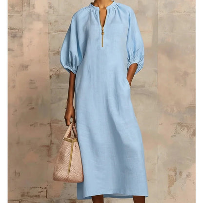 🍃 Women's Casual Puff Sleeve Dress