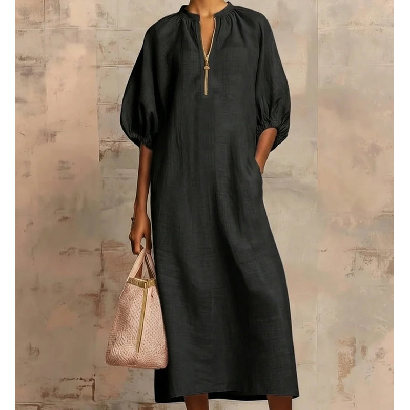 🍃 Women's Casual Puff Sleeve Dress