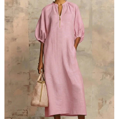 🍃 Women's Casual Puff Sleeve Dress