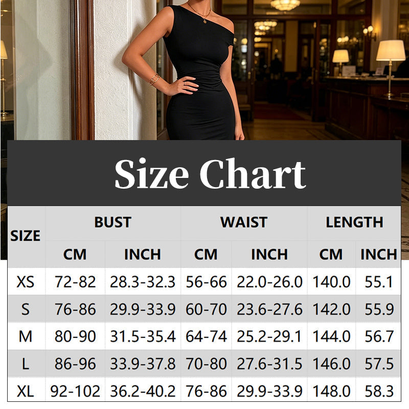 Women's One-Shoulder Ruched Fishtail Maxi Dress