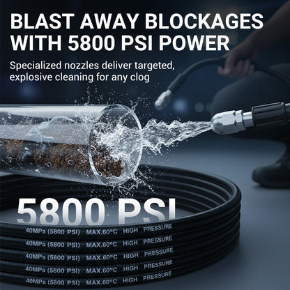 High-Pressure Sewer Jetter Hose with Nozzle