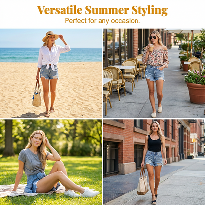 Vintage Distressed Denim Shorts