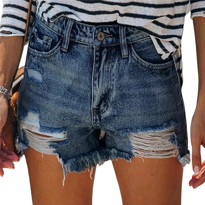 Vintage Distressed Denim Shorts