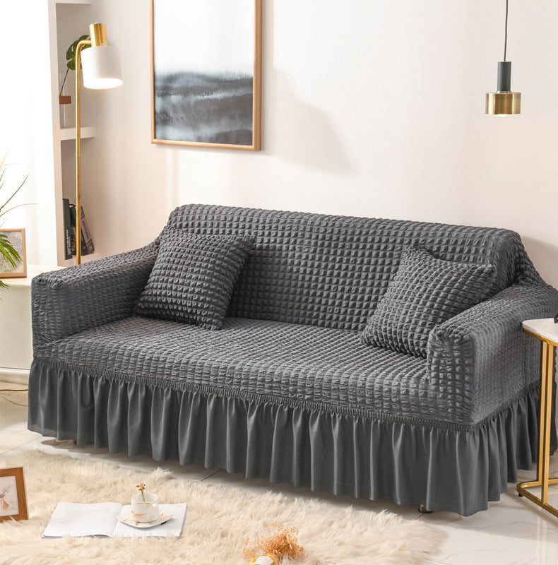 🔥HOT SALE🔥Bubble Texture Elastic Ruffled Sofa Cover