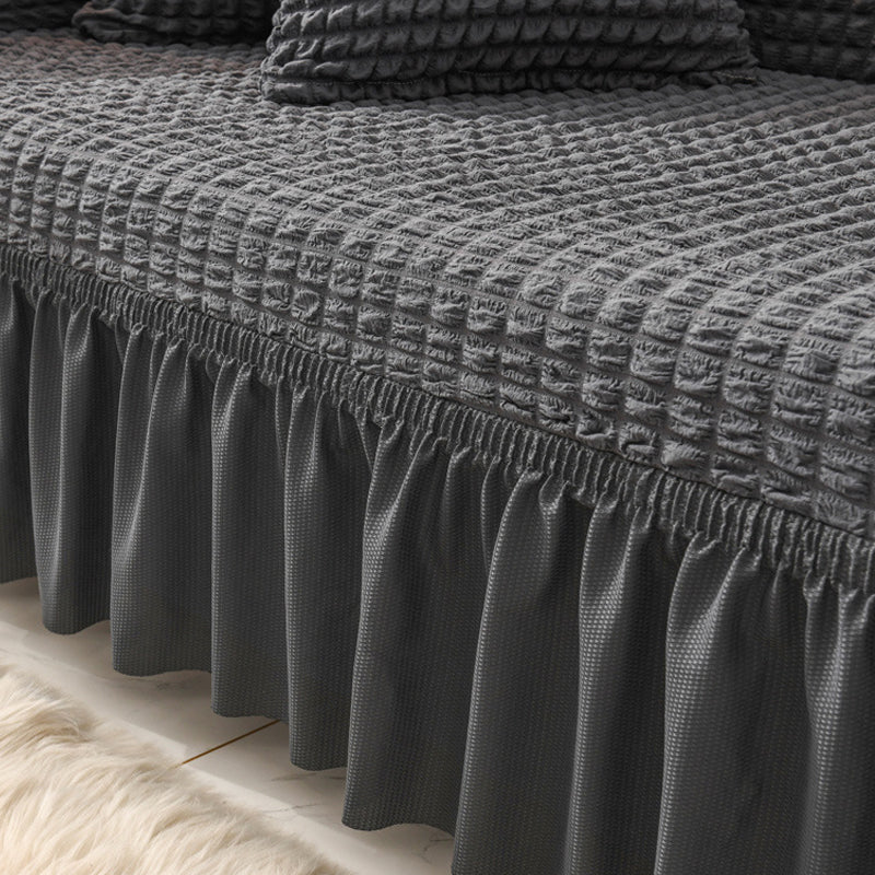 🔥HOT SALE🔥Bubble Texture Elastic Ruffled Sofa Cover