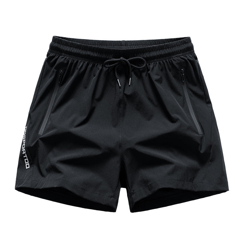 Men's Quick-Dry Athletic Shorts with Zipper Pockets