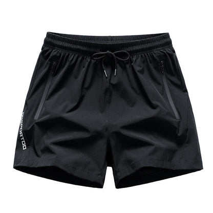Men's Quick-Dry Athletic Shorts with Zipper Pockets