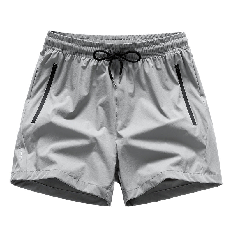 Men's Quick-Dry Athletic Shorts with Zipper Pockets