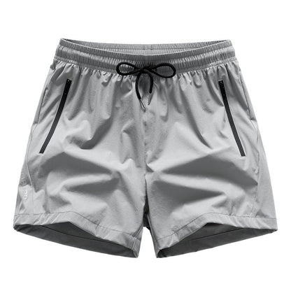 Men's Quick-Dry Athletic Shorts with Zipper Pockets